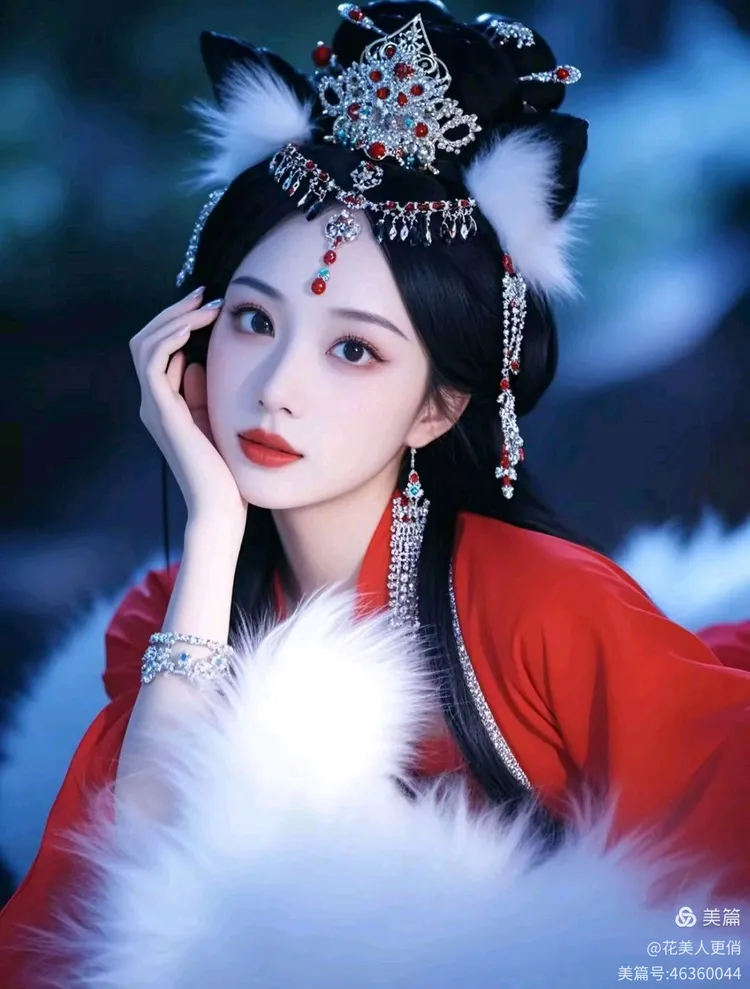 《古风之美》她一袭红衣似火,魅惑众生,倾国倾城